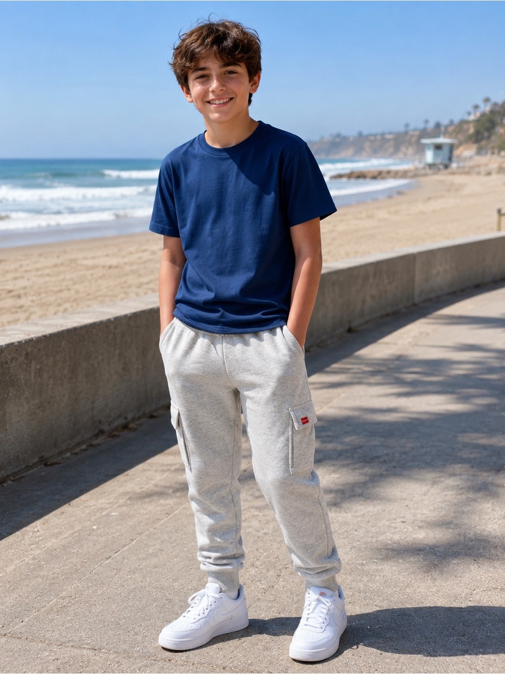 Levi's Boys' Light Gray Cargo Sweatpants
